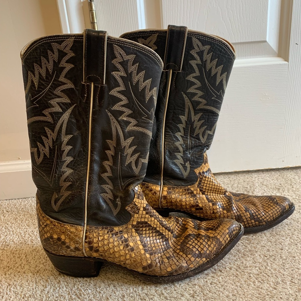 Justin Snakeskin Cowboy Boots